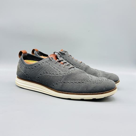 Cole Haan Shoes Mens 13 Gray Knit OriginalGrand Wingtip Oxford Dress Sneakers main image 8